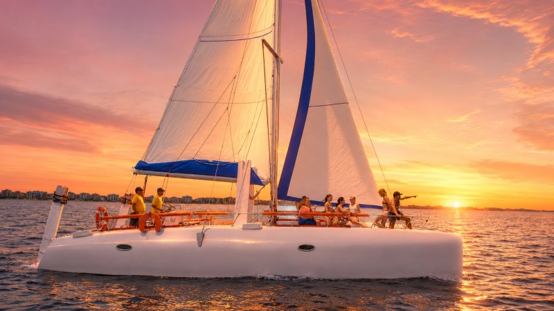 Catamaran Blue Lagoon — Croisière au Coucher de Soleil